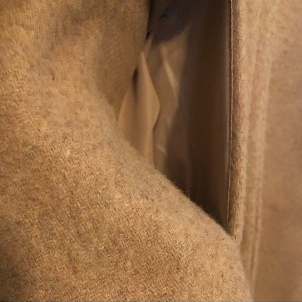 J. Crew Wool Blend Acorn Camel Heather City Coat Women's Petite - Picture 6 of 9
